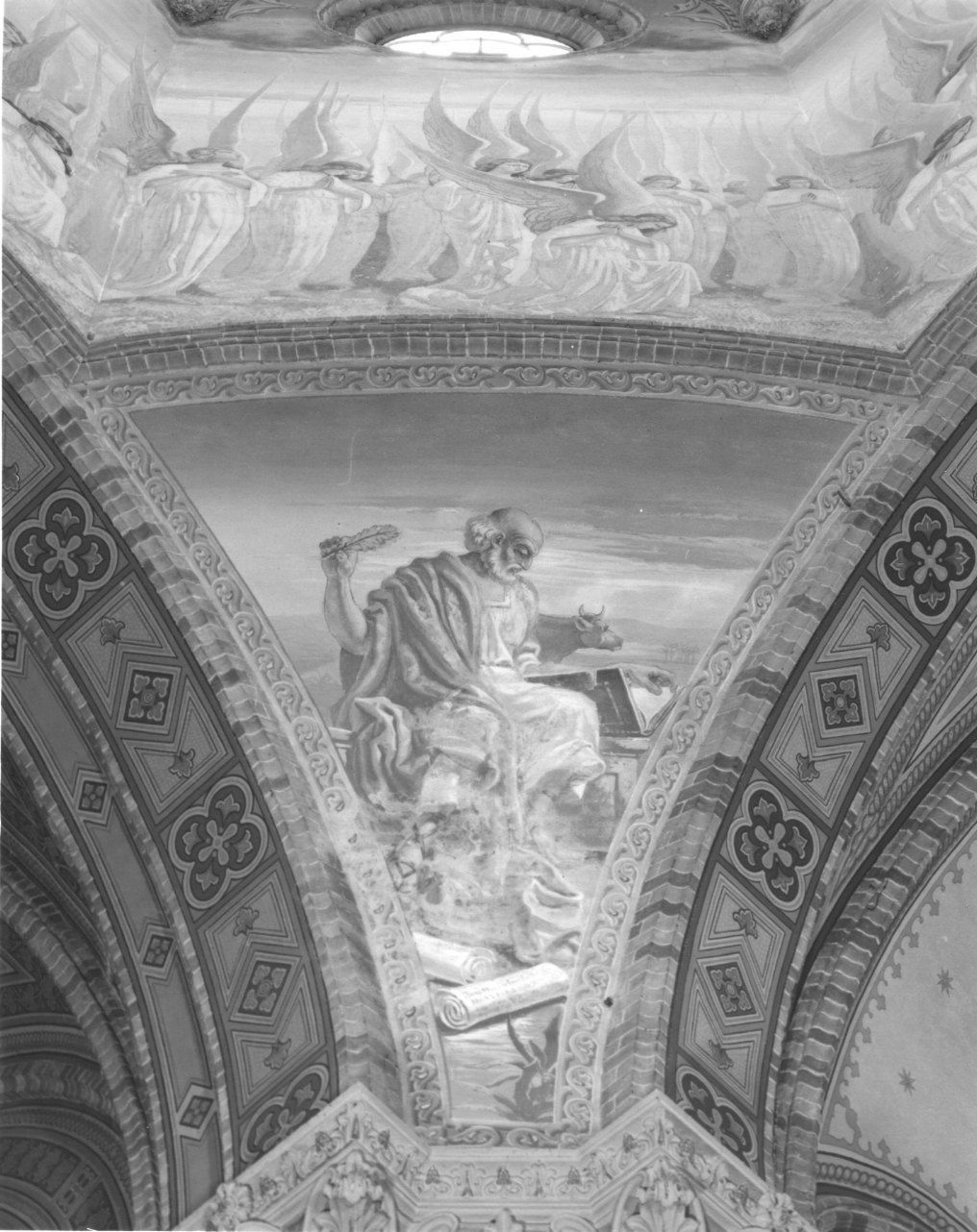 San Luca (dipinto, elemento d'insieme) di Macciò Giovanni Battista (prima metà sec. XX)