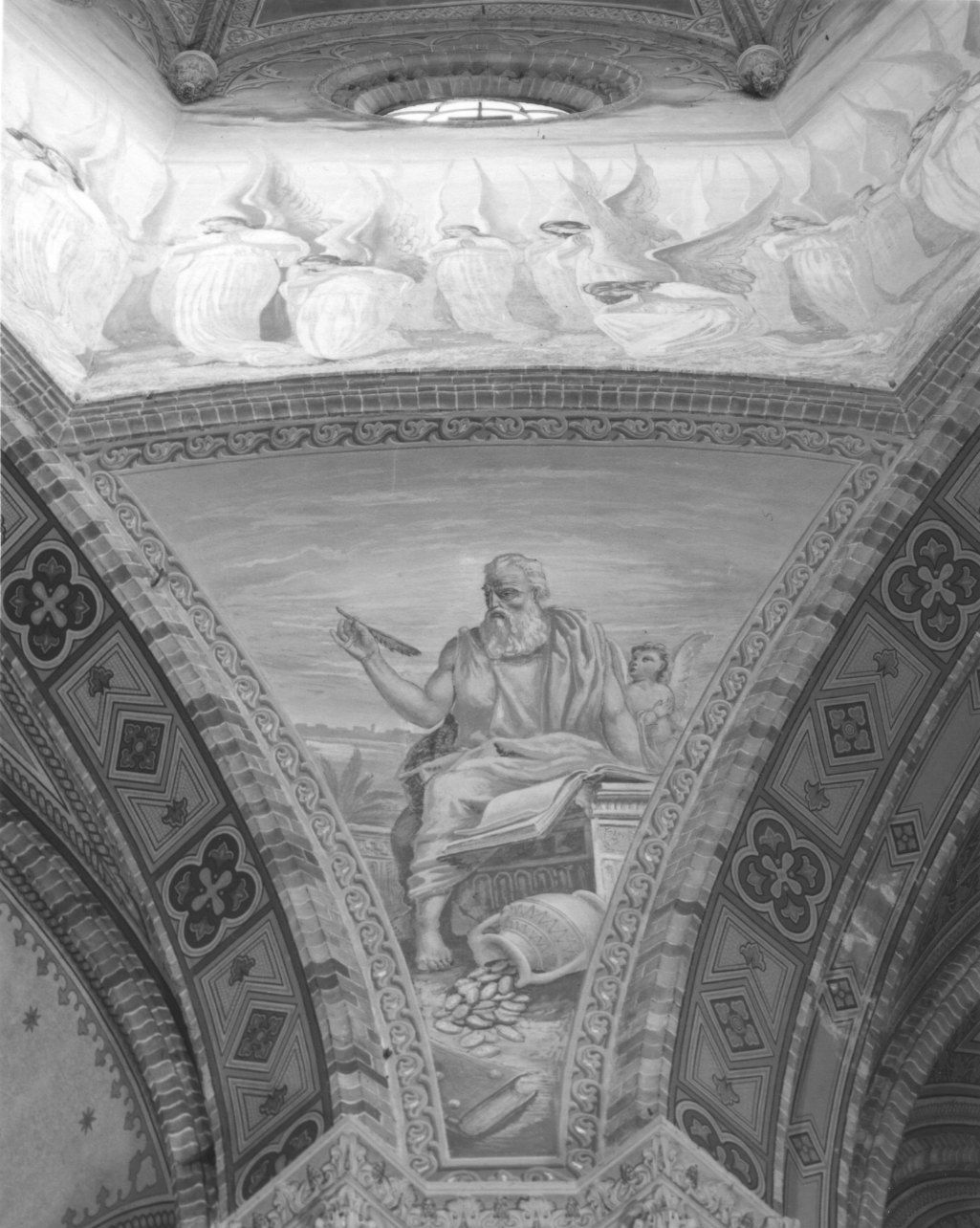 San Matteo Evangelista (dipinto, elemento d'insieme) di Macciò Giovanni Battista (prima metà sec. XX)