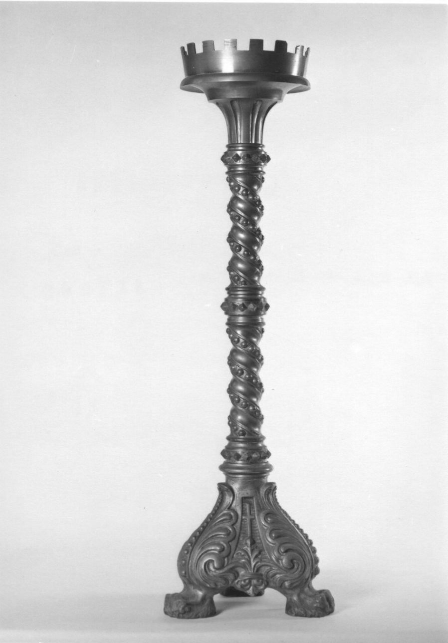 candeliere d'altare, serie - produzione piemontese (primo quarto sec. XX)