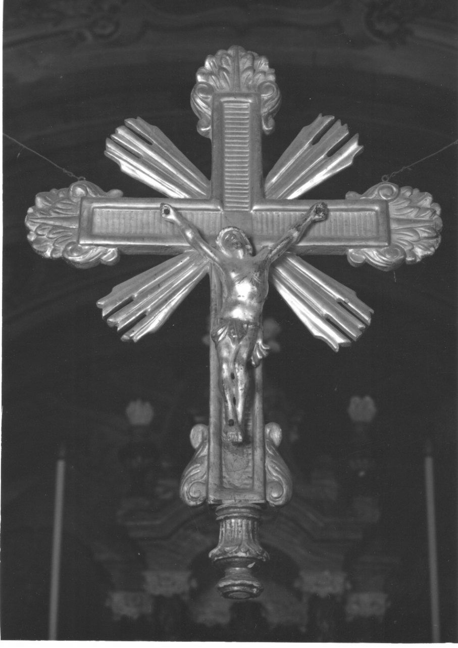 Cristo crocifisso dolente (croce processionale, opera isolata) - ambito piemontese (metà sec. XVIII)