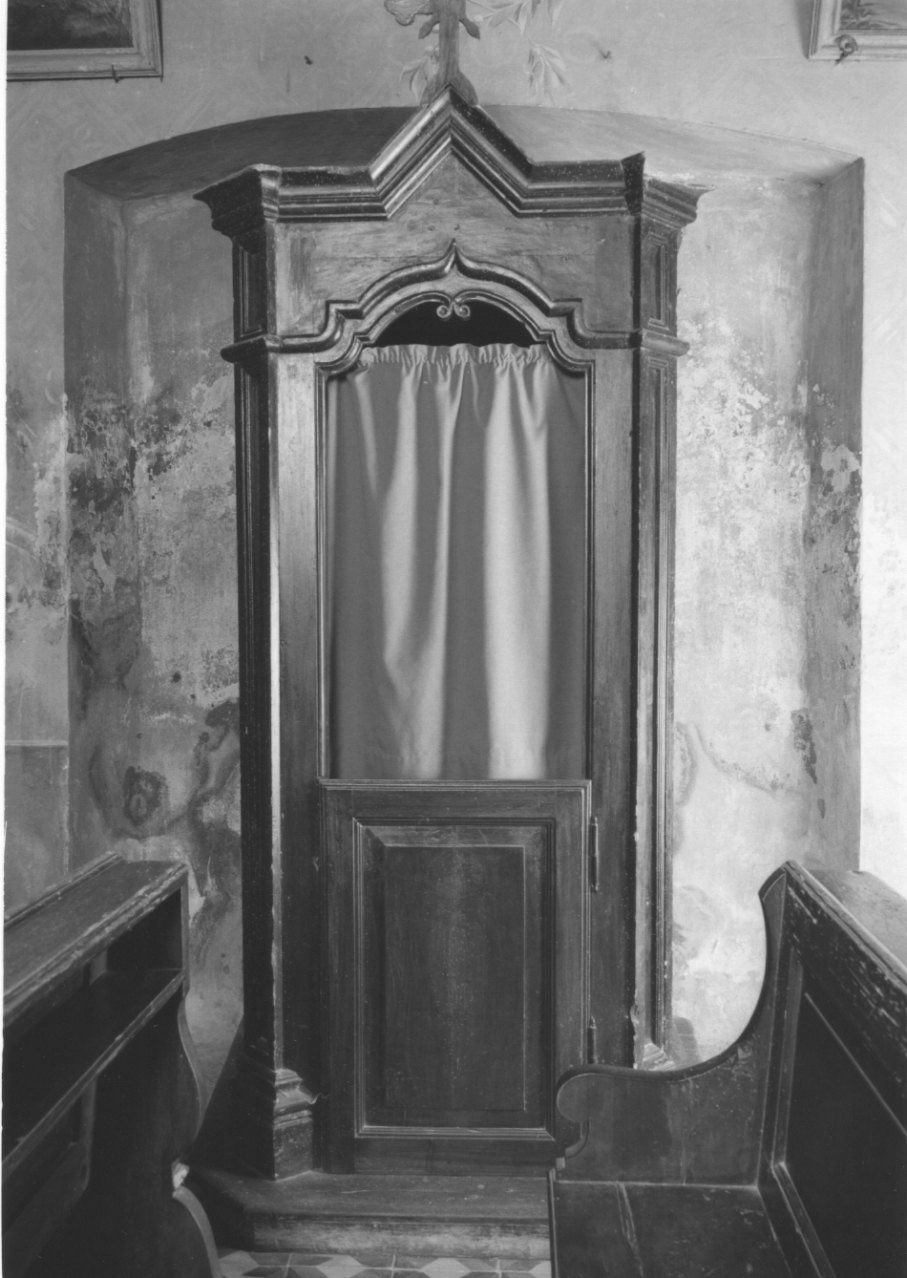 confessionale, opera isolata - ambito piemontese (seconda metà sec. XVIII)