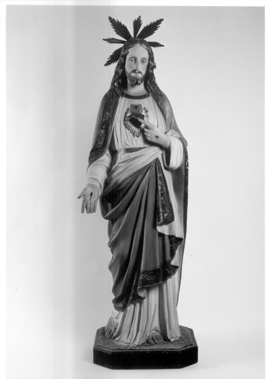 Sacro Cuore di Gesù (statua, opera isolata) - ambito piemontese (seconda metà sec. XIX)