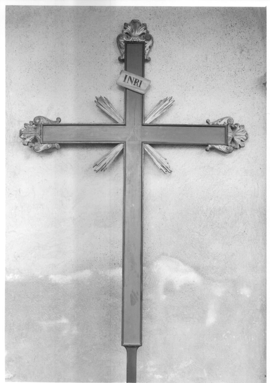 croce processionale, opera isolata - ambito piemontese (seconda metà sec. XVIII)