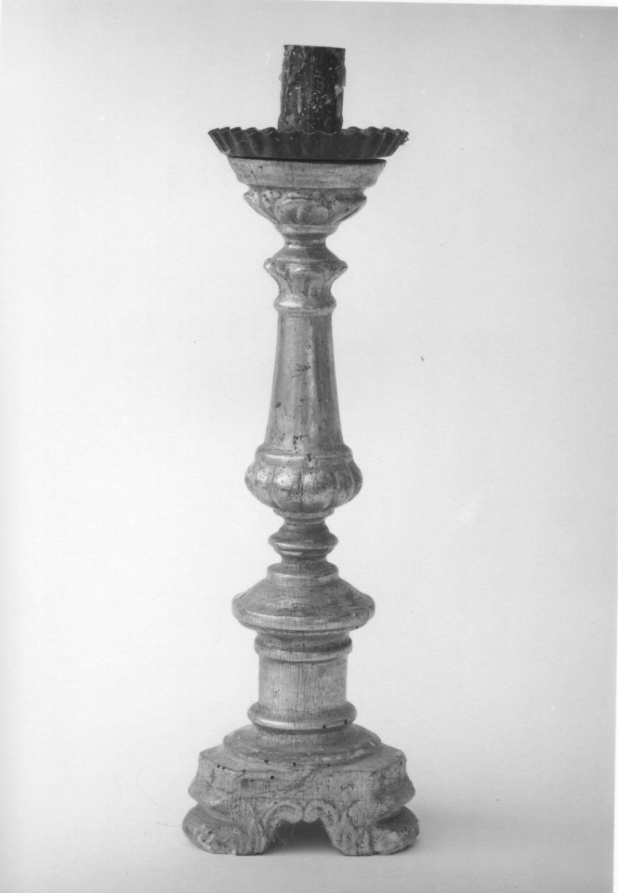 candeliere d'altare, serie - ambito piemontese (prima metà sec. XIX)