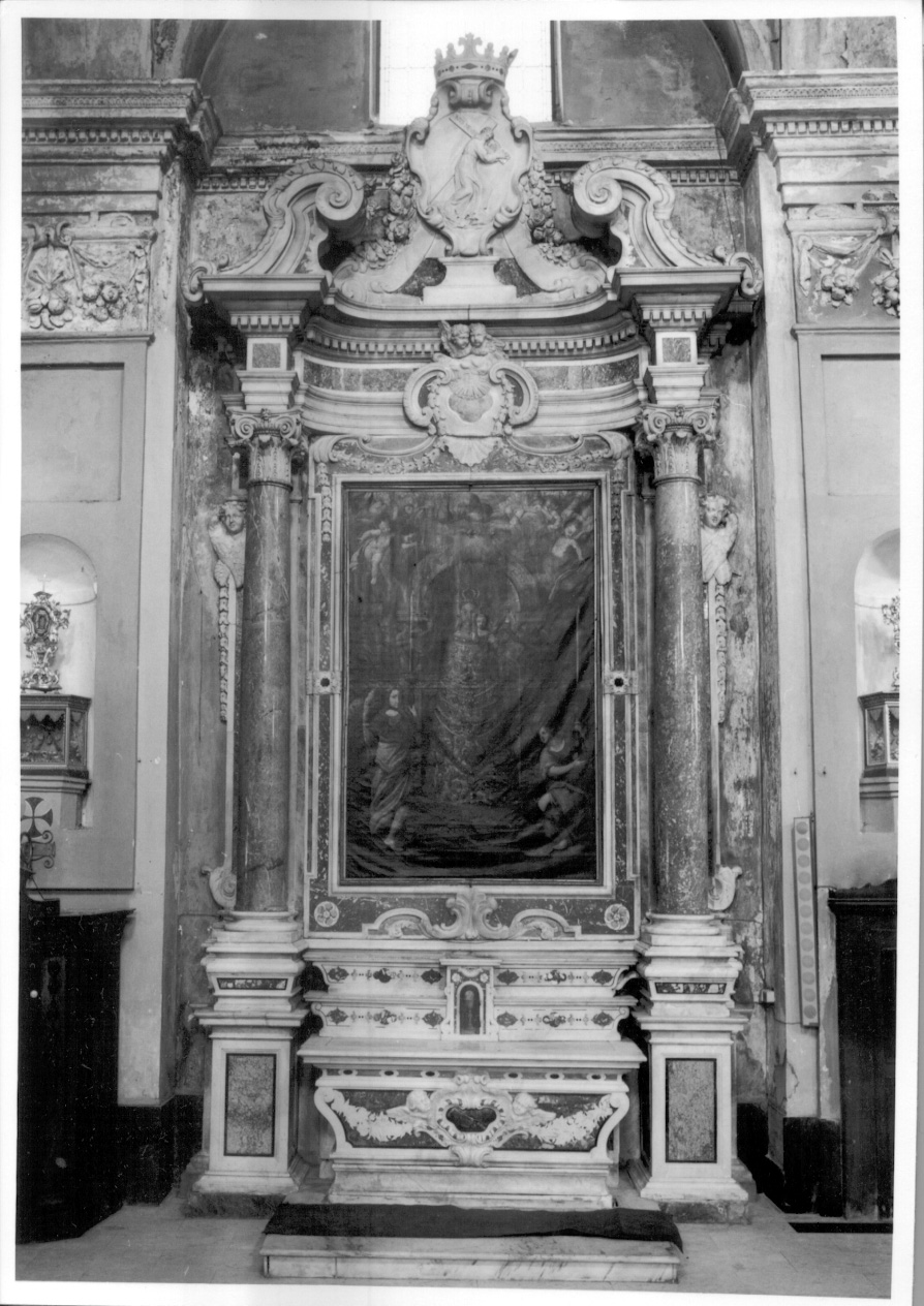 motivi decorativi vegetali con cherubini (altare, insieme) - ambito ligure-piemontese (seconda metà sec. XVII)
