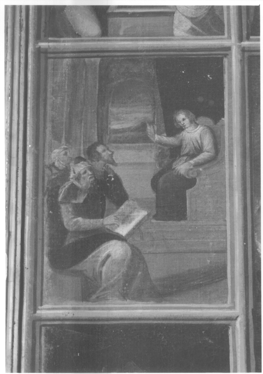 disputa di Gesù con i dottori nel tempio (dipinto, elemento d'insieme) di Caccia Guglielmo detto Moncalvo (bottega) (primo quarto sec. XVII)