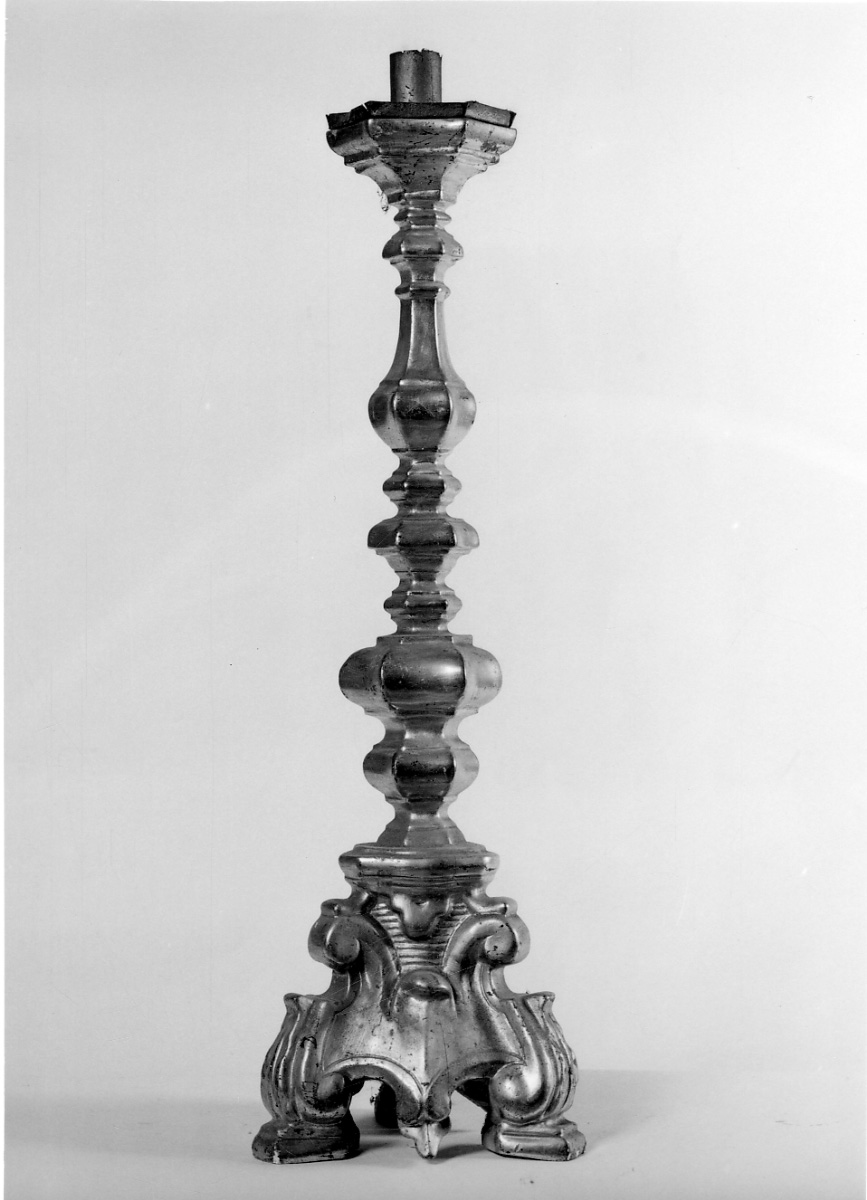 candeliere d'altare, serie - ambito piemontese (terzo quarto sec. XIX)