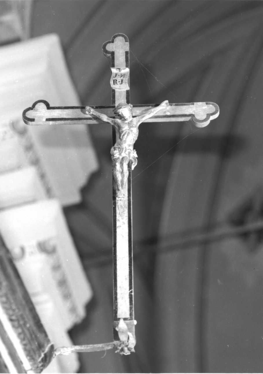 Cristo crocifisso dolente (croce processionale, opera isolata) - ambito piemontese (fine, terzo quarto sec. XVIII, sec. XIX)