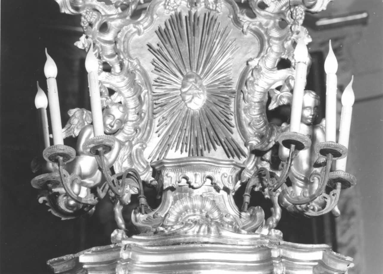 candeliere d'altare, serie - produzione piemontese (metà sec. XVIII)