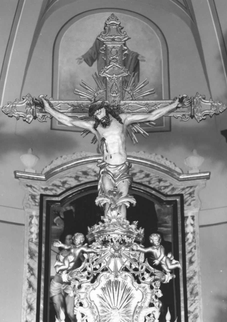 Cristo crocifisso dolente (crocifisso, opera isolata) - ambito piemontese (seconda metà, seconda metà sec. XVII, sec. XIX)