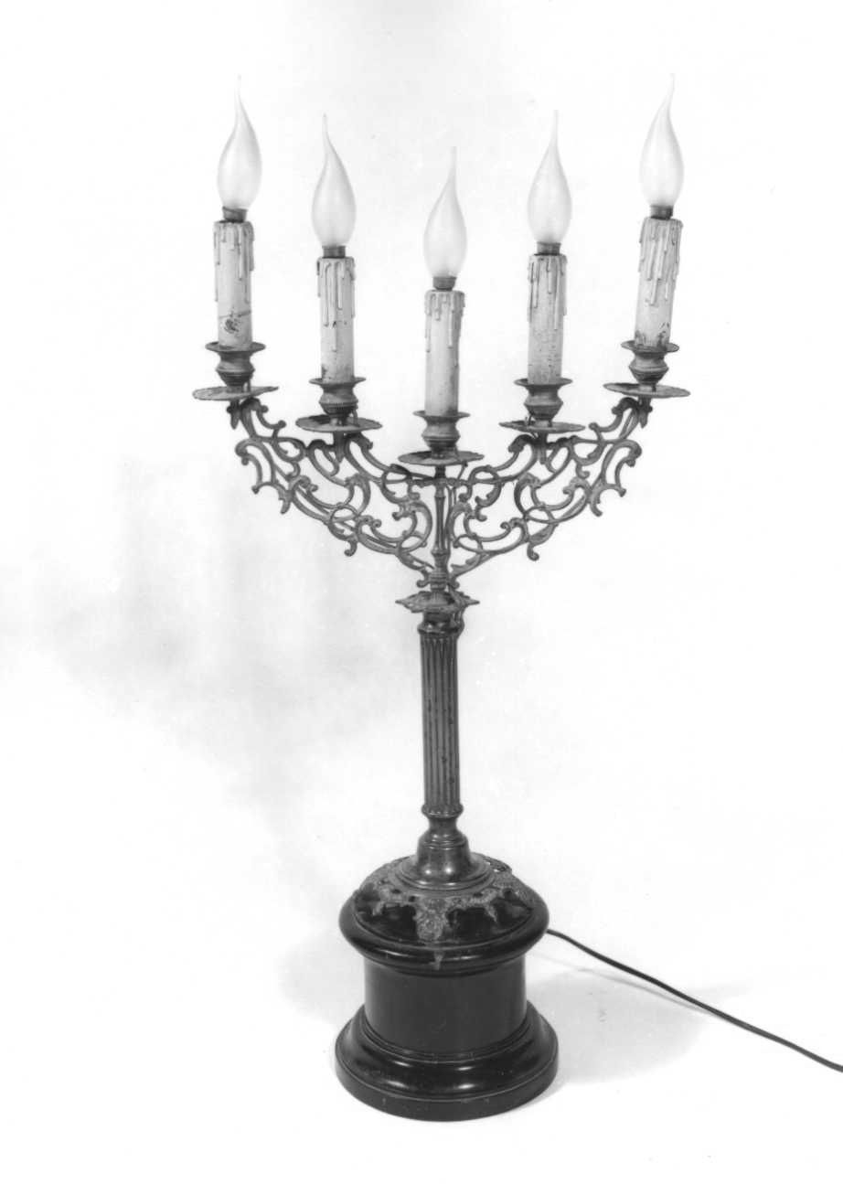 candeliere d'altare, opera isolata - ambito piemontese (secondo quarto sec. XX)