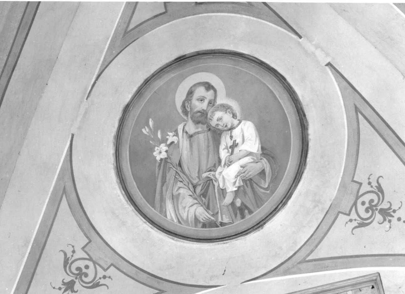 San Giuseppe e Gesù Bambino (dipinto, elemento d'insieme) di Mietta Pietro (secondo quarto sec. XX)