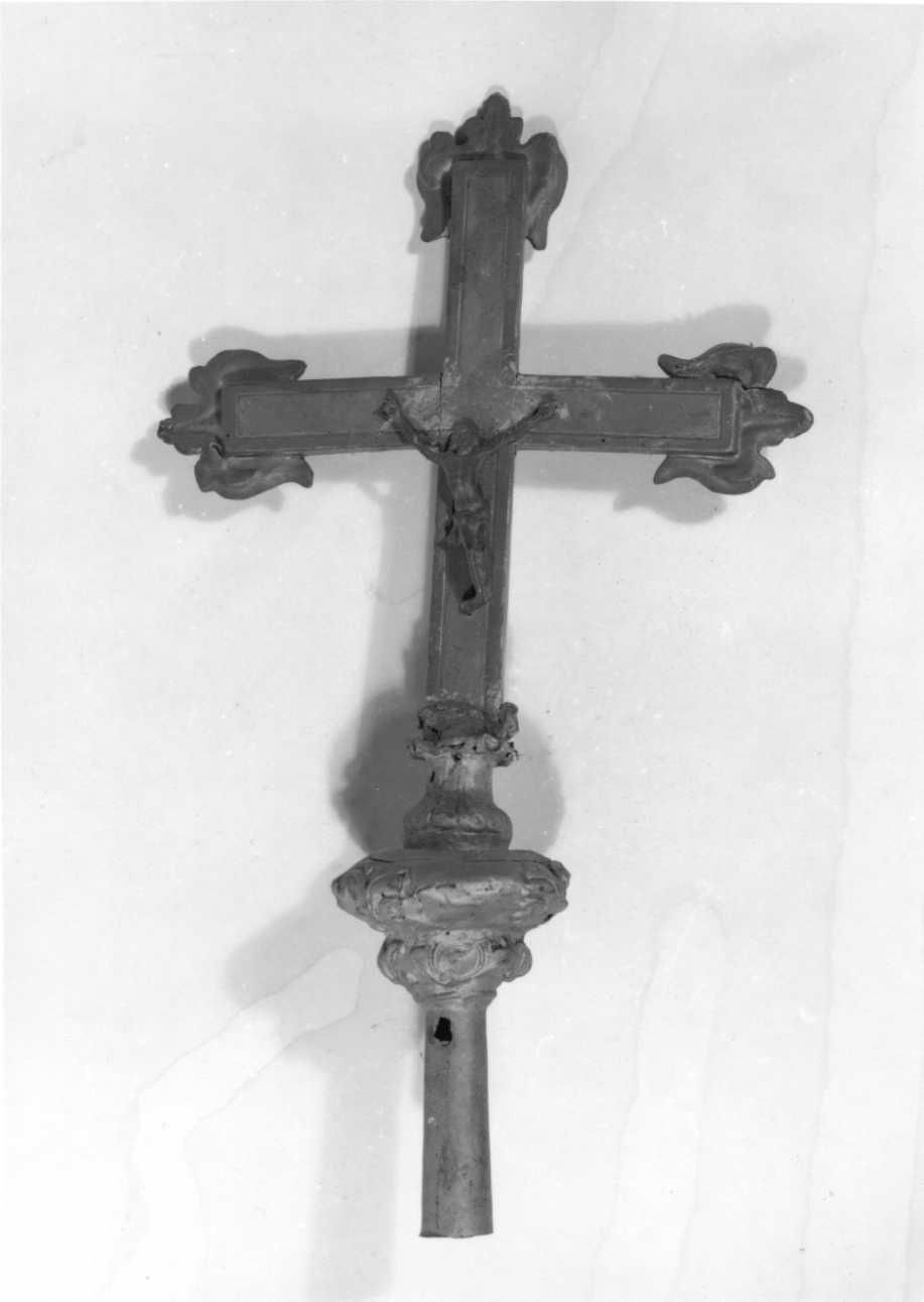 Cristo crocifisso dolente (croce processionale, opera isolata) - ambito piemontese (metà sec. XVIII)