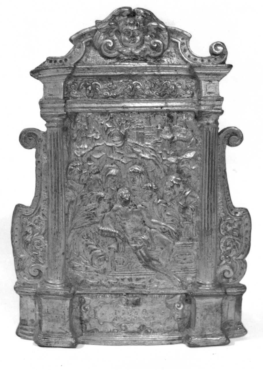 Pietà, deposizione di Cristo nel sepolcro (pace - a tavoletta, architettonica, opera isolata) - produzione piemontese (fine sec. XVII)