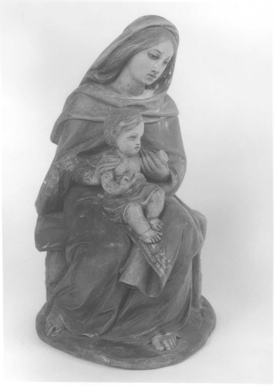 Madonna con Bambino (statuetta devozionale, opera isolata) - ambito ligure-piemontese (fine/inizio secc. XVII/ XVIII)