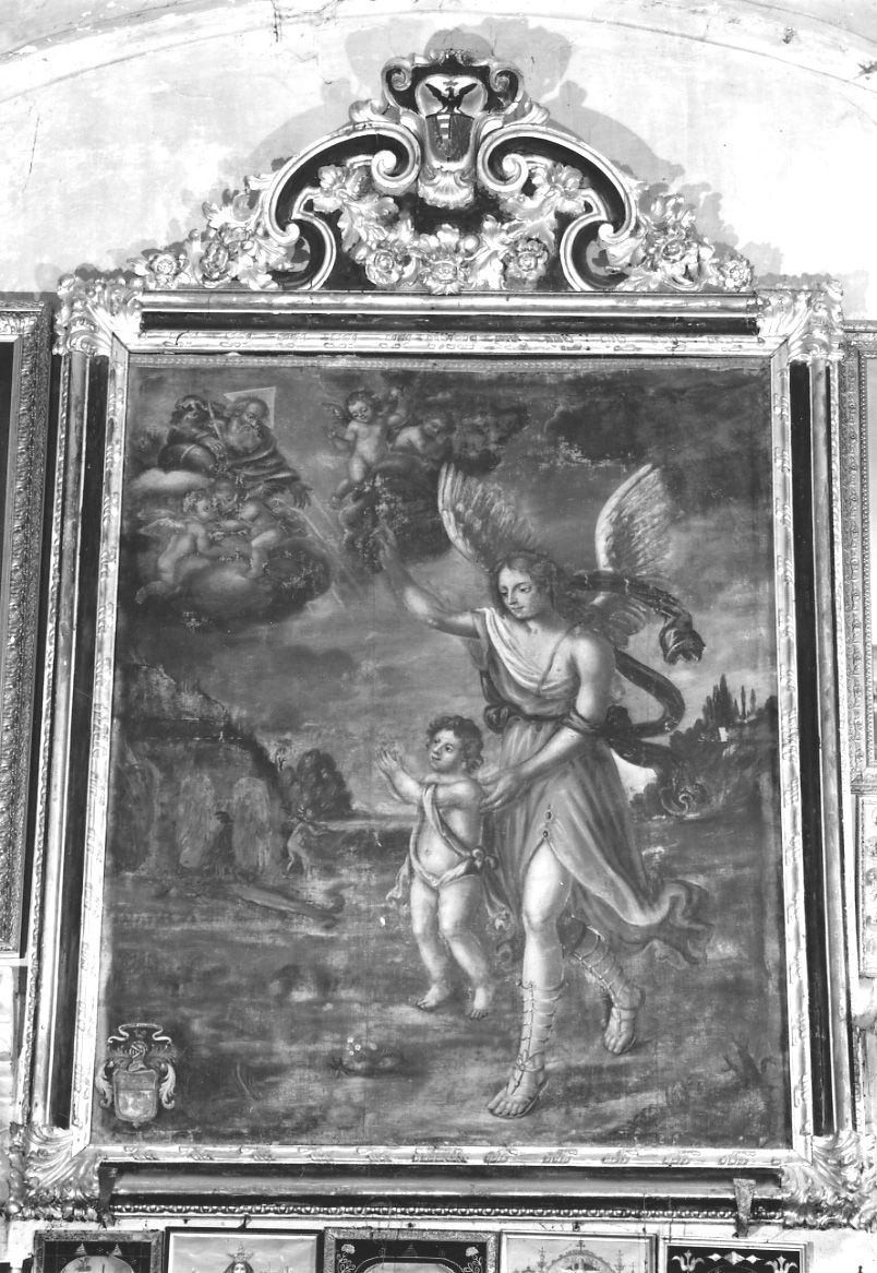 ANGELO CUSTODE (dipinto, opera isolata) - ambito ligure-piemontese (fine/inizio secc. XVII/ XVIII)