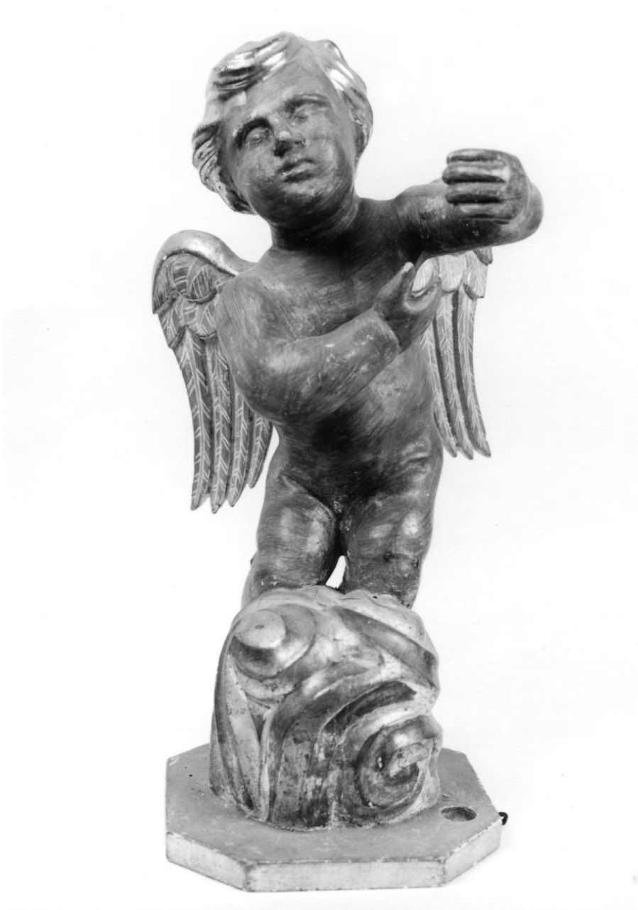 ANGIOLETTO REGGICANDELABRO (scultura, opera isolata) - ambito piemontese (sec. XIX)