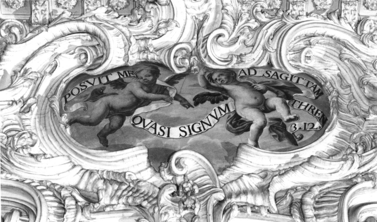 ANGELI REGGICARTIGLIO (dipinto, ciclo) di Aliberti Giovanni Carlo (fine/inizio secc. XVII/ XVIII)