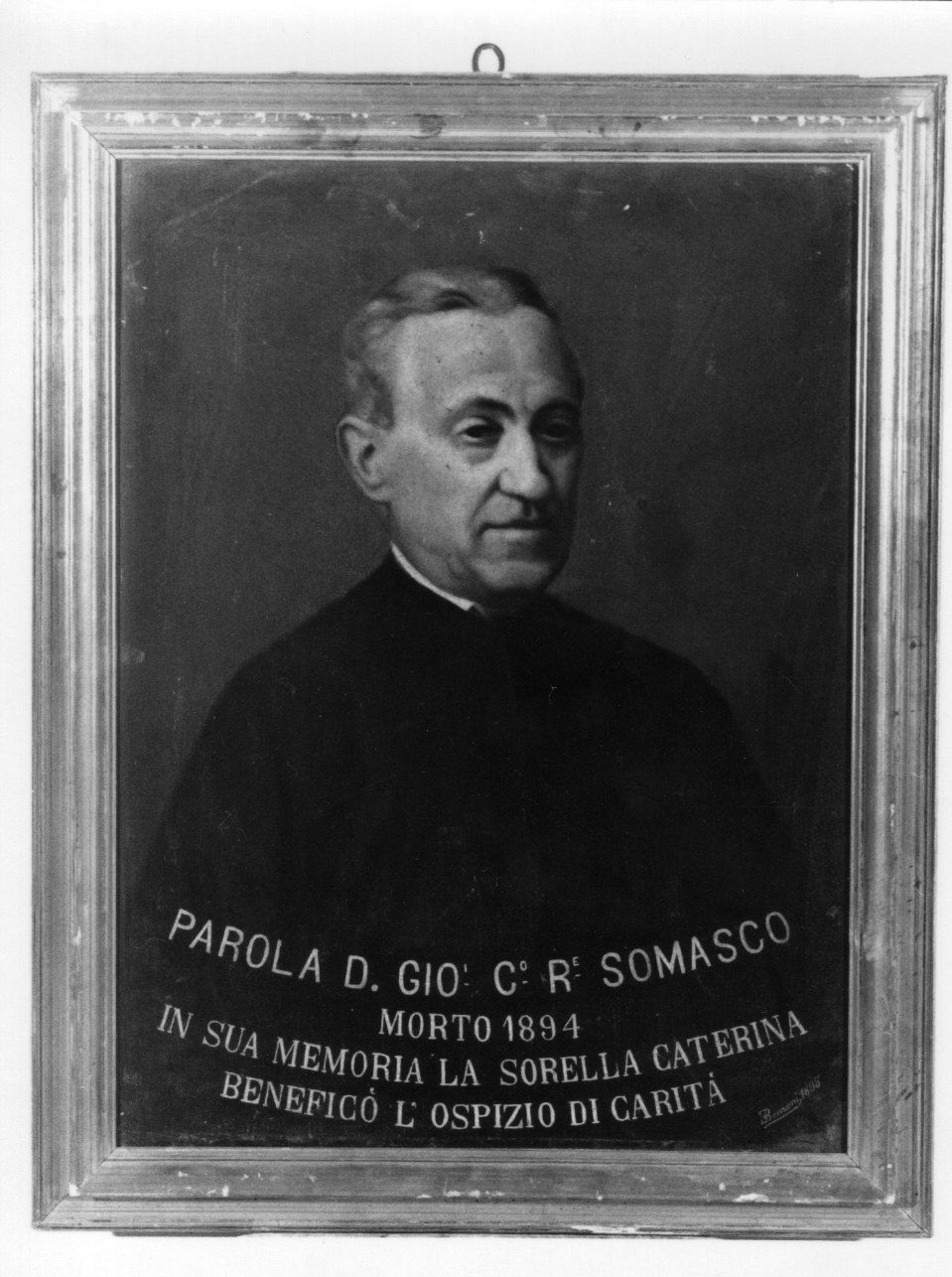 RITRATTO DEL PADRE SOMASCO GIOVANNI PAROLA (dipinto, opera isolata) di Benzoni (fine sec. XIX)