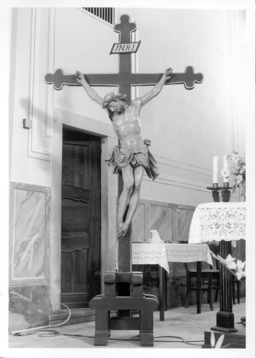 CRISTO CROCIFISSO (croce d'altare, opera isolata) - bottega piemontese (seconda metà sec. XVII)