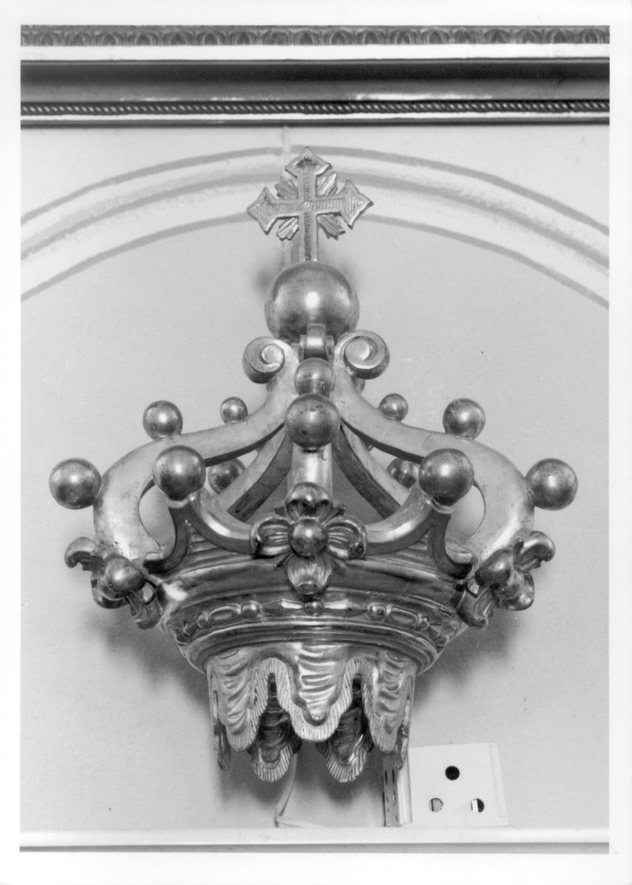 corona di tronetto per esposizione eucaristica, opera isolata - bottega piemontese (seconda metà sec. XIX)