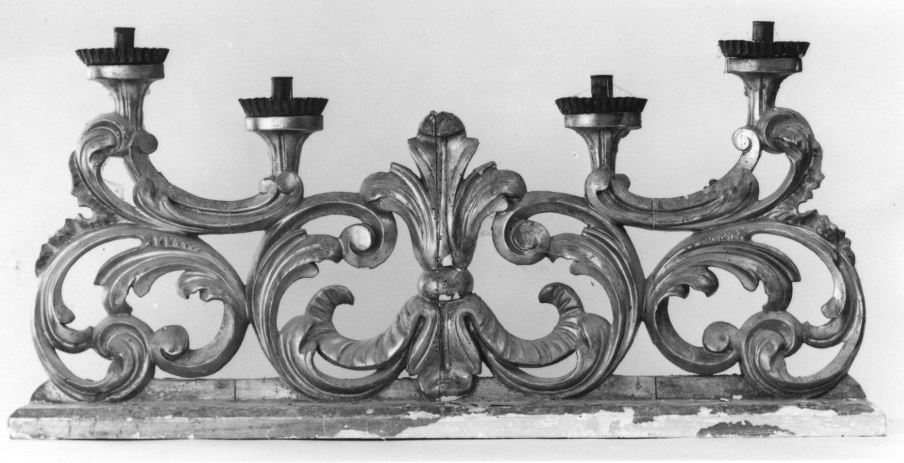 candelabro, opera isolata - ambito piemontese (seconda metà sec. XIX)