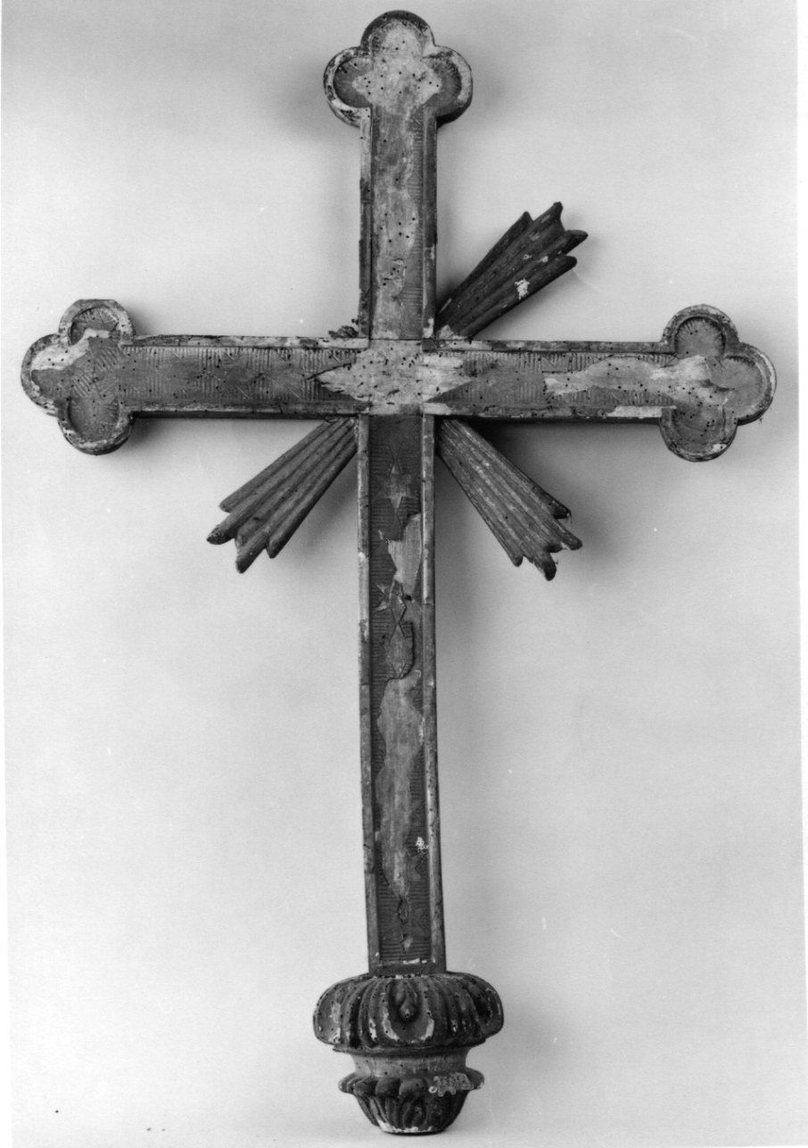 croce processionale, opera isolata - ambito piemontese (seconda metà sec. XIX)