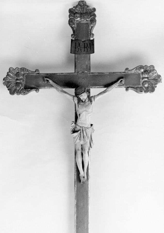 CRISTO CROCIFISSO (croce processionale, opera isolata) - ambito piemontese (primo quarto sec. XX)