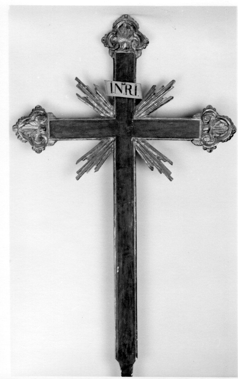 croce processionale, opera isolata - bottega piemontese (seconda metà sec. XVIII)