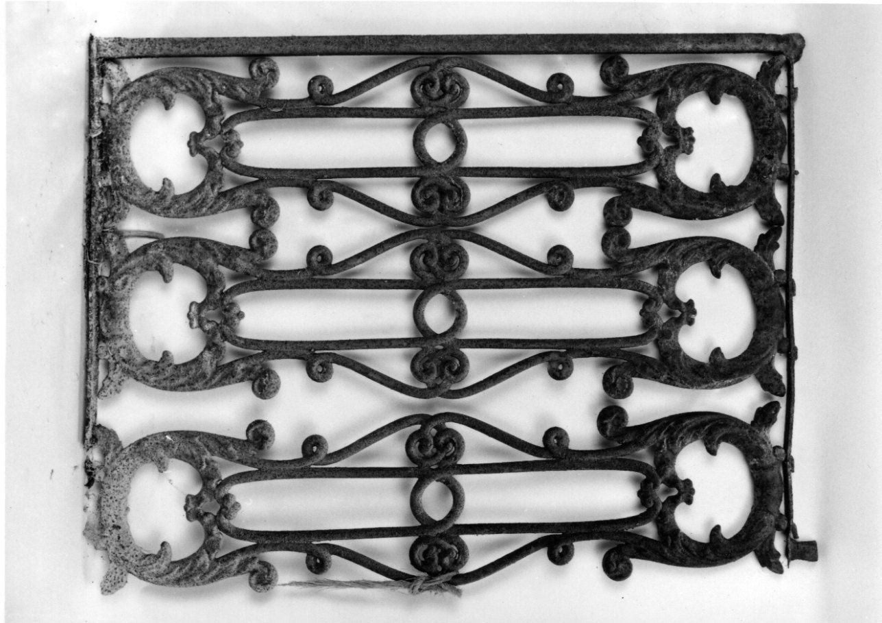 cancello di balaustrata, frammento - bottega piemontese (seconda metà sec. XVIII)