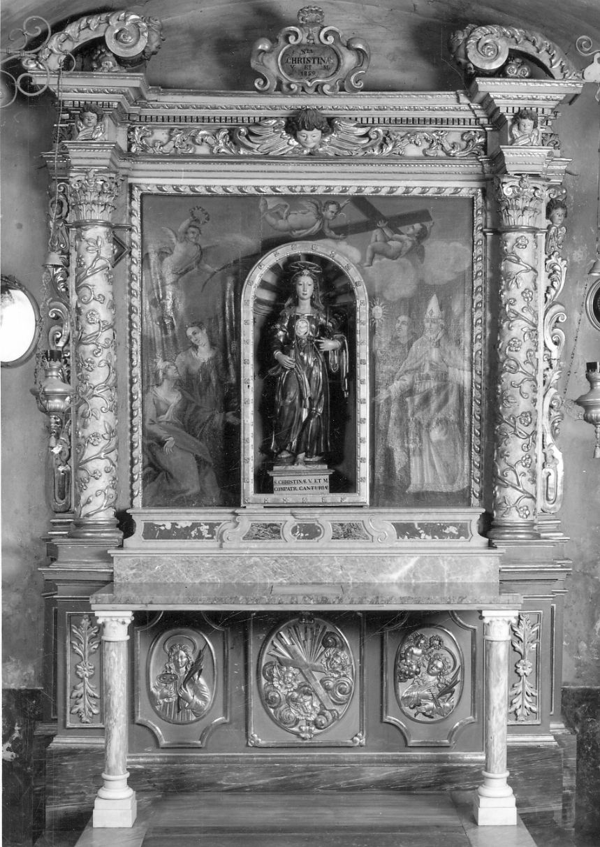 SANTA CRISTINA (altare, opera isolata) - bottega piemontese (fine/inizio, metà, primo quarto secc. XVII/ XVIII, sec. XIX, sec. XX)