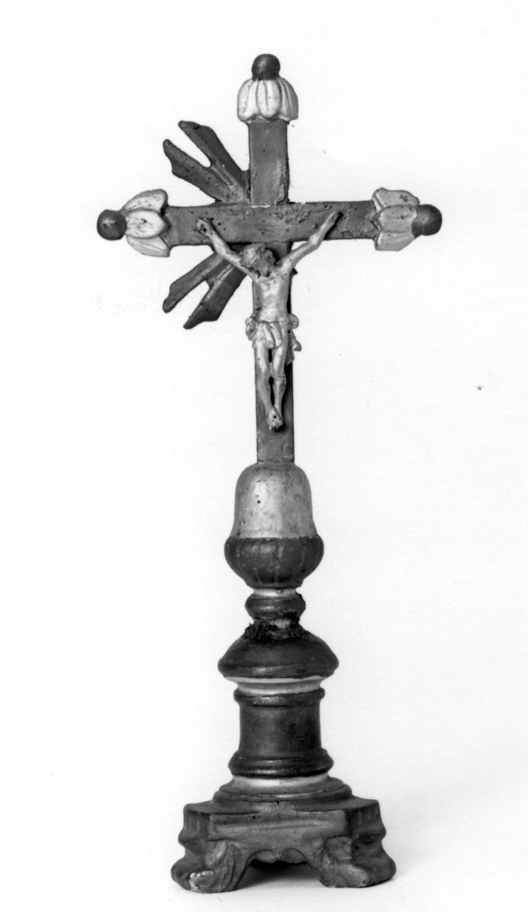 CRISTO CROCIFISSO (croce d'altare, opera isolata) - ambito piemontese (seconda metà sec. XIX)