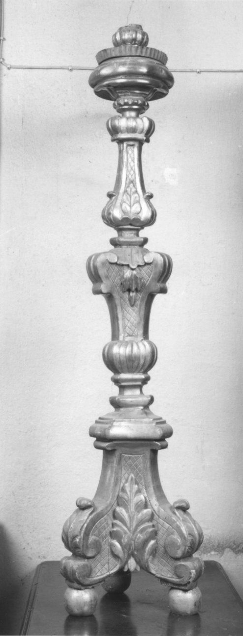 candelabro, serie - ambito piemontese (terzo quarto sec. XVIII)