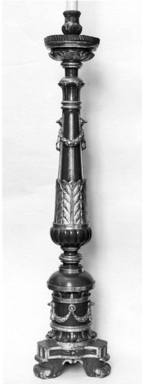 candelabro, serie - bottega piemontese (primo quarto sec. XIX)