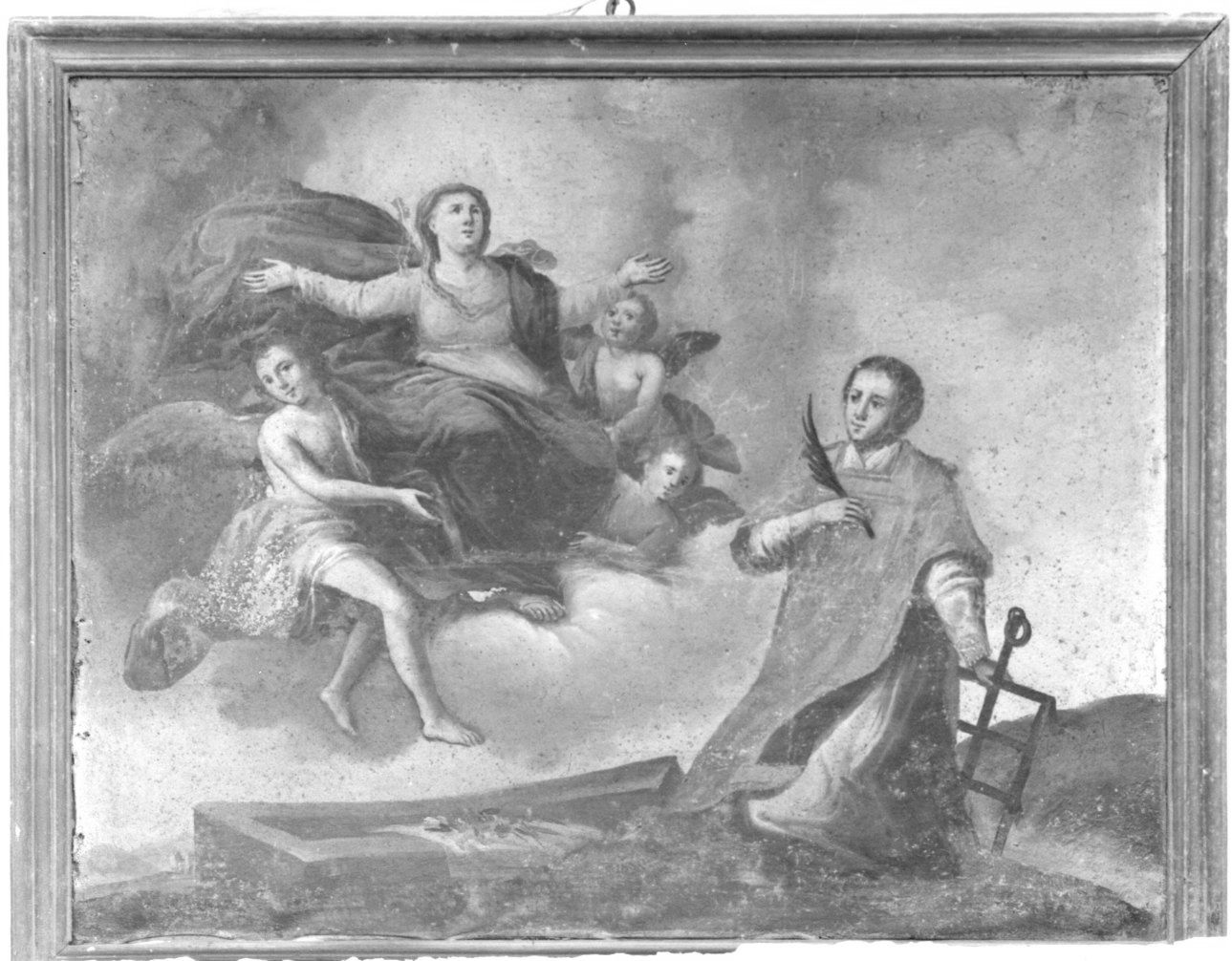 MADONNA ASSUNTA CON SAN LORENZO (dipinto, opera isolata) - ambito piemontese (metà sec. XVIII)