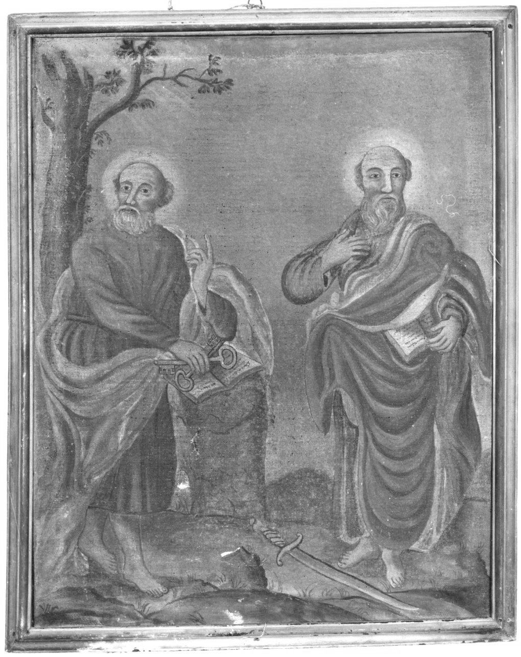 I SANTI PIETRO E PAOLO (dipinto, opera isolata) - ambito piemontese (seconda metà sec. XVIII)
