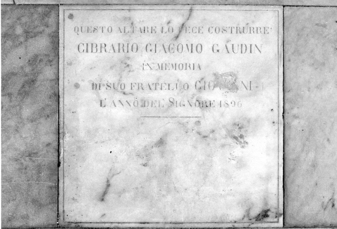 lapide commemorativa, opera isolata - ambito piemontese (fine sec. XIX)