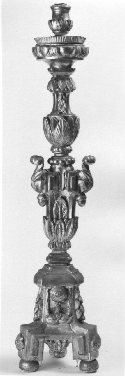 candelabro, serie - ambito piemontese (fine/inizio secc. XVIII/ XIX)