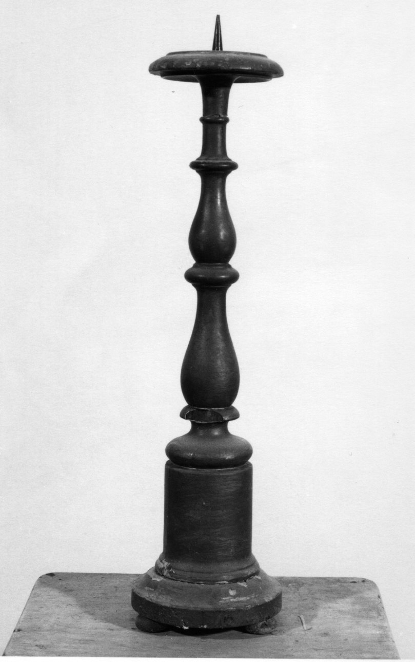 candelabro, serie - bottega ortese (prima metà sec. XIX)