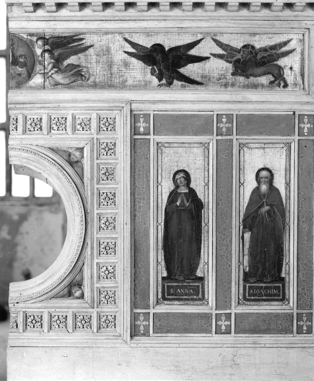 angeli reggenti un tondo con la Madonna di Oropa (dipinto, opera isolata) - ambito piemontese (metà sec. XIX)