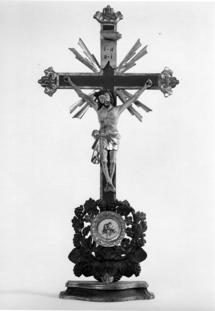 Cristo crocifisso dolente (croce d'altare, opera isolata) - bottega ossolana (sec. XIX)