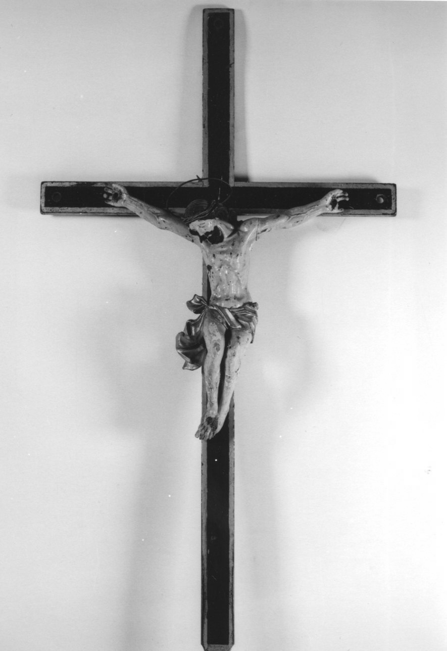 Cristo crocifisso (croce processionale, opera isolata) - bottega ossolana (prima metà sec. XVIII)