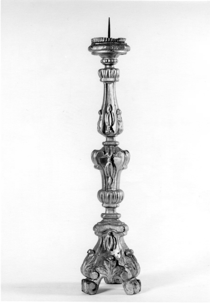 candeliere d'altare, serie - bottega ossolana (sec. XVIII)