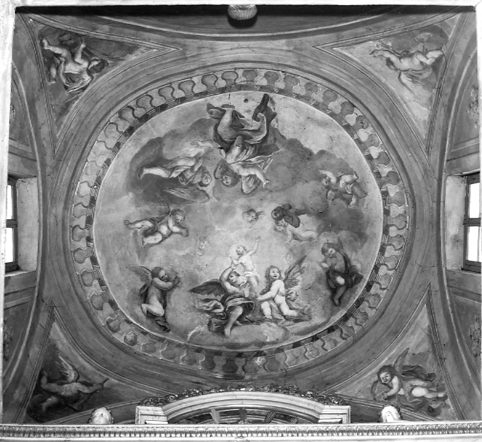 gloria di angeli (dipinto, opera isolata) - ambito ossolano (prima metà sec. XX)