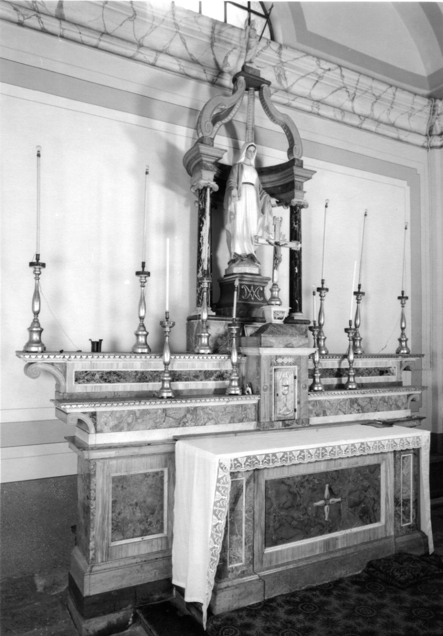 ALTARE DI MARIA IMMACOLATA (altare maggiore, opera isolata) - ambito ossolano (metà sec. XIX)