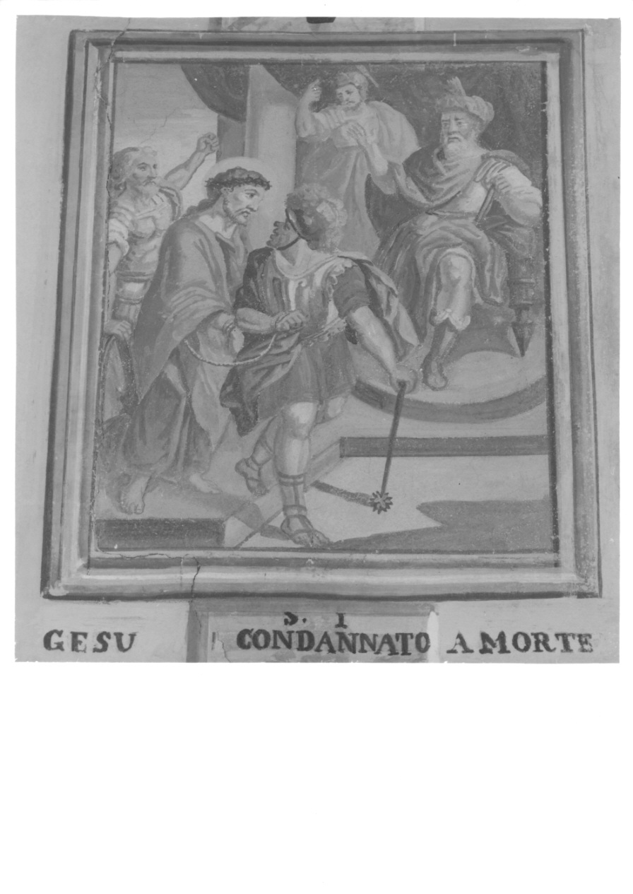 stazioni della via crucis (dipinto, serie) - ambito ossolano (seconda metà sec. XIX)