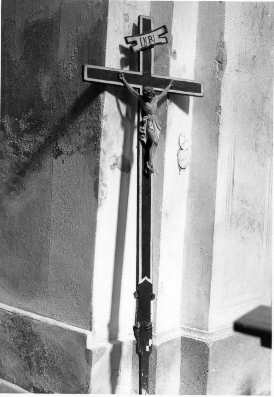 Cristo crocifisso (croce processionale, opera isolata) - bottega novarese (seconda metà sec. XIX)