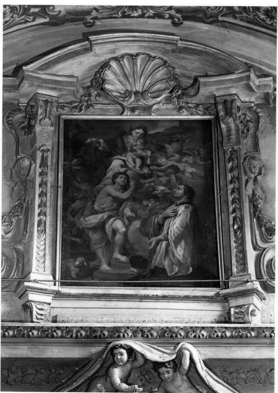 Madonna con Bambino e Santi (dipinto, opera isolata) di Zanatta Giuseppe (fine/inizio secc. XVII/ XVIII)