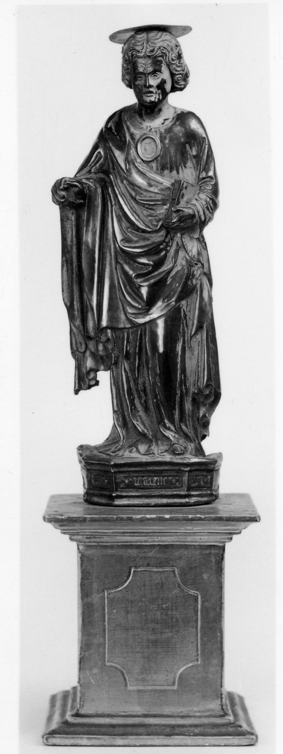 San Matteo Evangelista (reliquiario - a statuetta, opera isolata) - bottega lombarda (metà sec. XV)