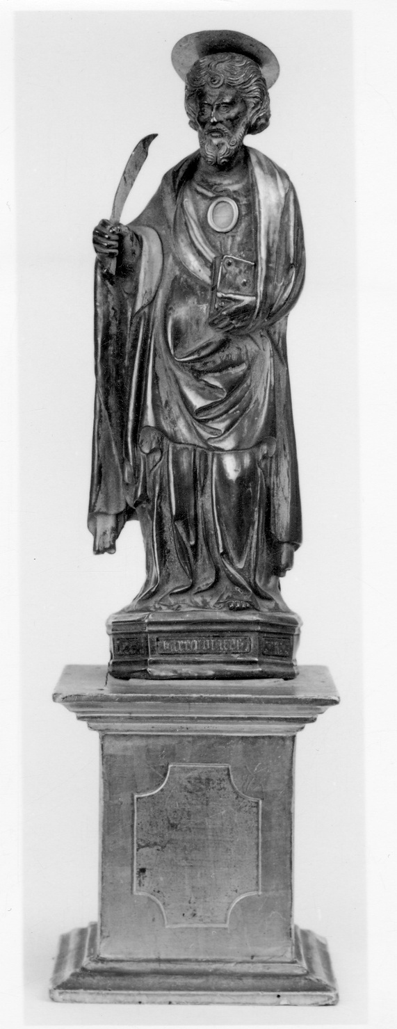 San Bartolomeo (reliquiario - a statuetta, opera isolata) - bottega lombarda (metà sec. XV)